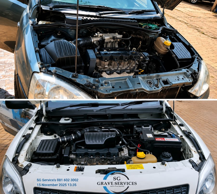 Engine detailing by SG Services Group