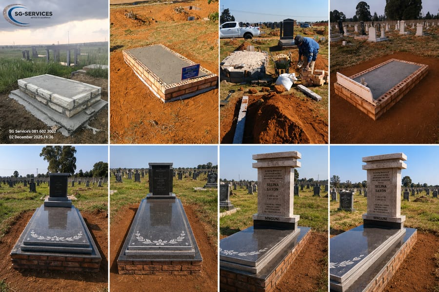 Grave construction by SG Services Group
