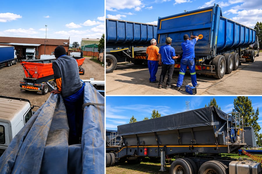 Truck tarpaulins supplied by SG Services Group